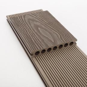 Anti-Slip Waterproof Garden Custom 3D Wood Grain WPC Composite Decking
